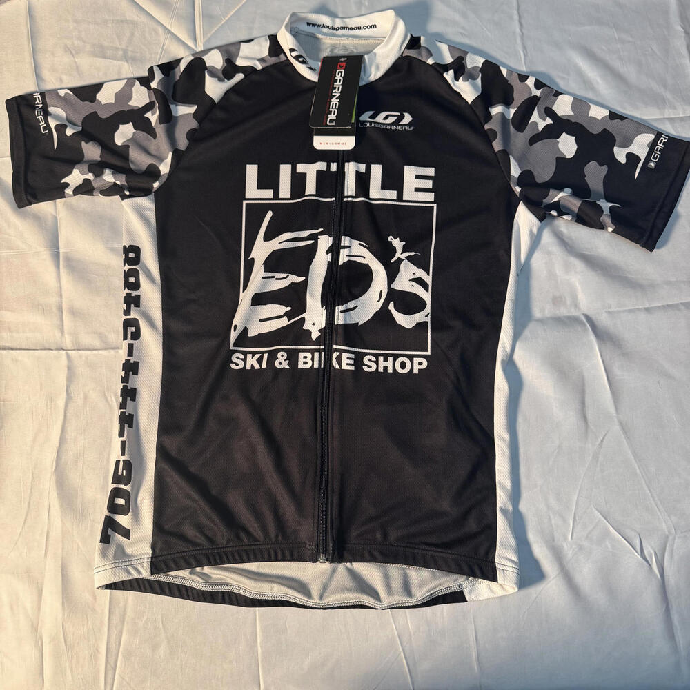 Louis Garneau Little Ed’s Ski & Bike Shop Cycling Jersey Mens Large NWT Canada